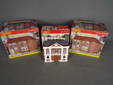 Hornby - Three boxed OO gauge model railway scenic buildings from the Hornby 'Skaledale' range.