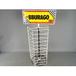 Bburago - A metal pentagonal point of sale Bburago branded display stand.
