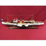 A display model of the last sea-going paddle steamer 'Waverley'.