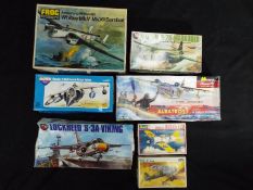 Frog, Airfix, Novo, Monogram, Other - A collection of plastic model kits in various scales.