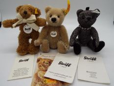 Steiff - three Steiff bears comprising 111570 James Teddy Bear,