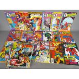 A collection of Marvel and DC comics to include The Amazing X-Men,