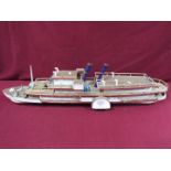 A wooden model of a Russian Paddle Steamer 'St.Petersburg'.