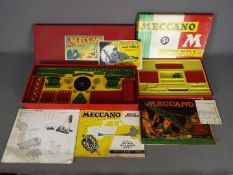 Meccano - A boxed Meccano No.8A with red and green parts dating circa 1950's.