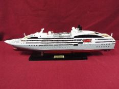 A static display model of a French cruise liner 'Le Soleal' .