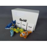 Steiff - Three Steiff Mini Animals comprising # 112225 'Clippy Dolphin',