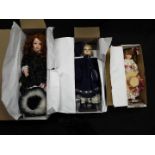 Alberon - Three boxed Alberon porcelain Collectors dolls.