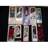 A collection of boxed collector dolls of varying size to include Leonardo Collection,