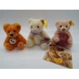 Steiff - Three Steiff Mini Bears comprising # 028915 'Bear With Heart',