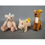 Steiff - Three Steiff Mini Bears comprising # 034008 Amelia white tag in ear,