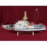 A twin Propeller Remote Control Coast Guard Patrol Boat 'Excellent Endless Power'.