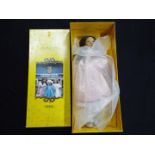 Annette Himstedt Kinder -puppen kidden 1993/94 dressed doll In Pink dress with glass eyes no