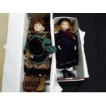 A limited edition, porcelain, dressed doll by Alberon, numbered to the back of the neck 1103/3000,