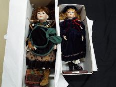 A limited edition, porcelain, dressed doll by Alberon, numbered to the back of the neck 1103/3000,