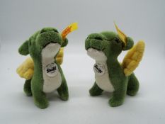 Steiff - Two Steiff Mini Bears comprising 2 x # 112126 'Dragon', yellow tag,