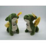 Steiff - Two Steiff Mini Bears comprising 2 x # 112126 'Dragon', yellow tag,