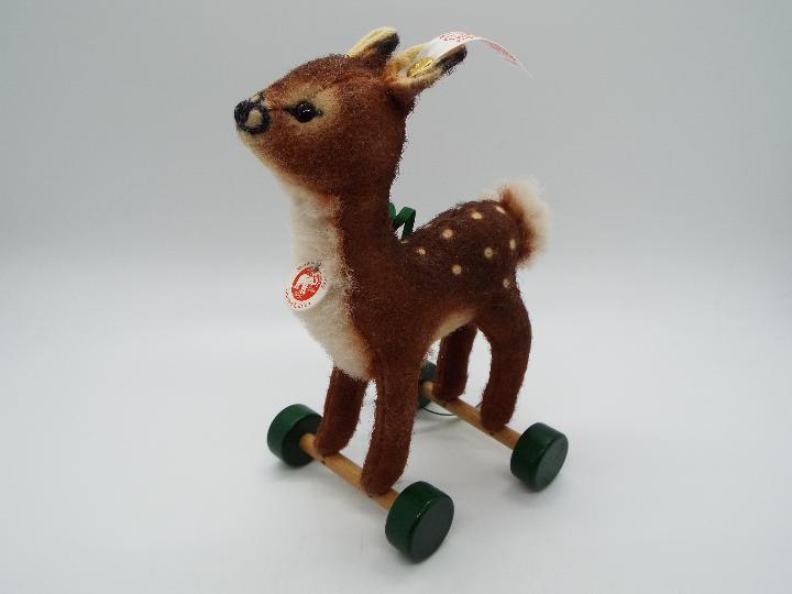 Steiff - A boxed, limited edition Steiff # 681417 'Fawn On Wheels ornament', white tag, - Image 2 of 5