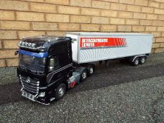 Tamiya - a built Tamiya 1:14 scale RC Mercedes-Benz Actros 3363 6x4 3 axle truck and