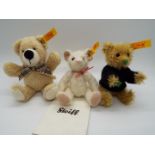 Steiff - Three Steiff Mini Bears comprising # 040313 'Mouse With Pendant',