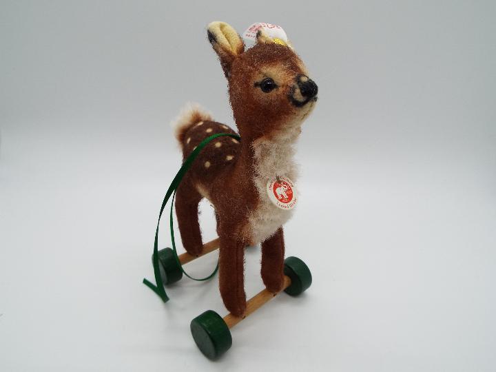 Steiff - A boxed, limited edition Steiff # 681417 'Fawn On Wheels ornament', white tag, - Image 3 of 5