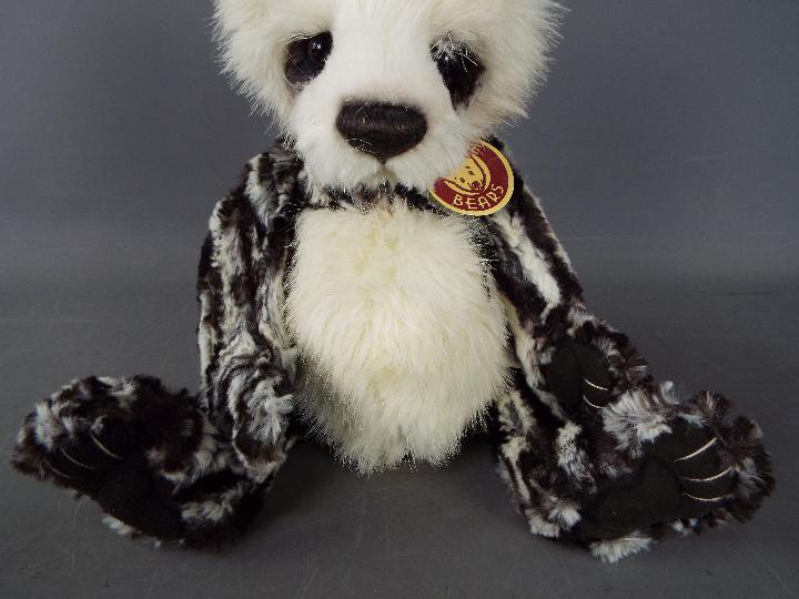 Charlie Bears - A Charlie Bears toft toy teddy bear in the form of a panda, # CB094318 'Alanna', - Image 4 of 7