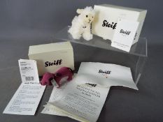 Steiff - Two boxed Steiff Mini Animals comprising # 112010 'Lamb' with yellow tag,