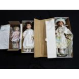 Alberon, Ashton Drake - Three boxed collectors dolls .