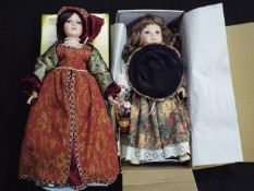 Cotswold Mint, Alberon - Two boxed porcelain collectors dolls.