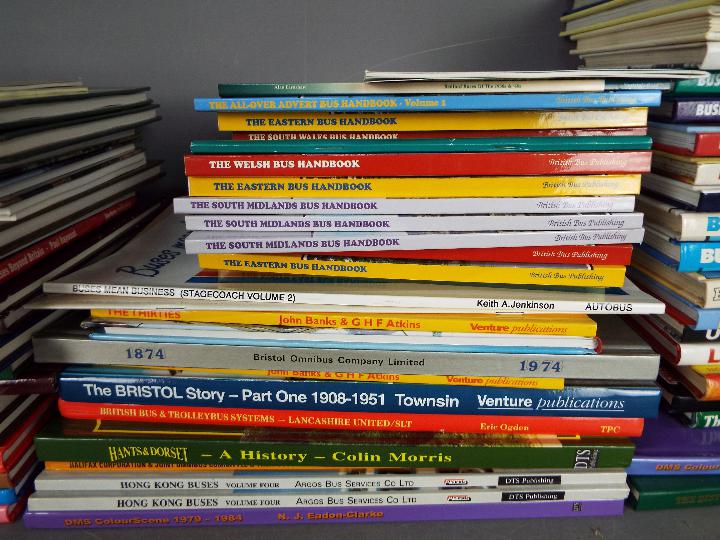Approximately 60 hardback books relating to buses and coaches contained in three boxes. - Image 3 of 4