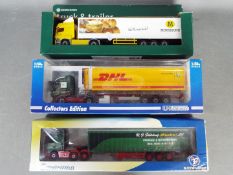 Universal Hobbies, Cararama, Other - Two boxed diecast 1:50 scale truck plus a plastic truck.