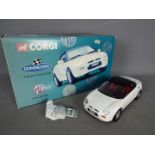 Corgi - Boxed 1:18 scale Corgi MGF model complete with it's mirrors and aerial still in the box