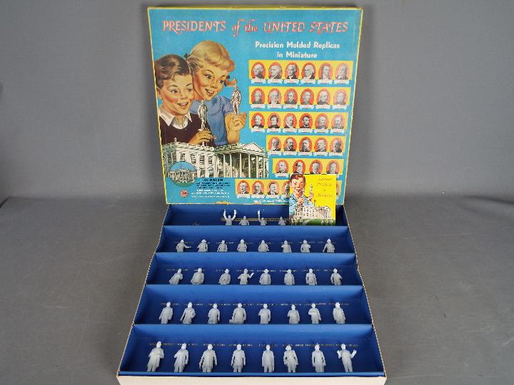 Marx - A boxed 'Presidents of the United States' 36 molded figure set.