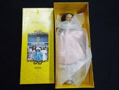 Annette Himstedt Kinder -puppen kidden 1993/94 dressed doll In Pink dress with glass eyes no