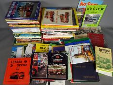 A collection in excess of 80 predominately hardback books relating to buses contained in two