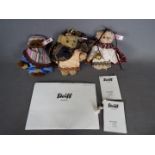 Steiff - three Steiff Bears to include #034084 #034138 and #034077 with Steiff ephemera,