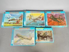 Whitman, KG Games - Five boxed WW2 themed Jigsaw puzzles.