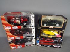 Maisto - Six boxed diecast model cars in 1:24 scale by Maisto.