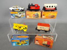 Matchbox - Five boxed Matchbox Superfast diecast vehicles.