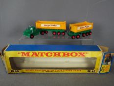 Matchbox - A boxed Matchbox King Size K16 Dodge Tractor with Twin Tipper Train.