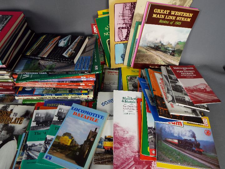 Approximately 60 hardback books and magazines relating to trains and railways contained in three - Image 4 of 5