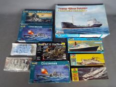 Airfix, Revell, Pyro, Eastern Express - A boxed grouping of 10 plastic model kits in various scales.