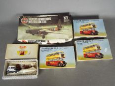 Airfix, Tower Models, The Model Bus Company - Five boxed model kits in various scales.