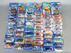 Hot Wheels - Collection of over 60 carded modern Hot Wheels models including #PBXC3 Ford Escort RS