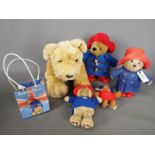 Paddington Bear - four Paddington Bears soft toys by Rainbow Design and other with tags,