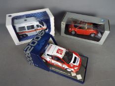 Gate, Norev, Solido - Three boxed diecast model vehicles.