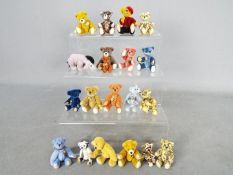 Hermann Bears - twenty miniature Hermann bears in various colours to include one formed as a brooch,