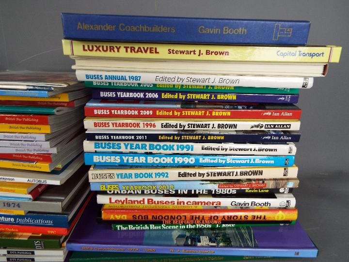 Approximately 60 hardback books relating to buses and coaches contained in three boxes. - Image 2 of 4