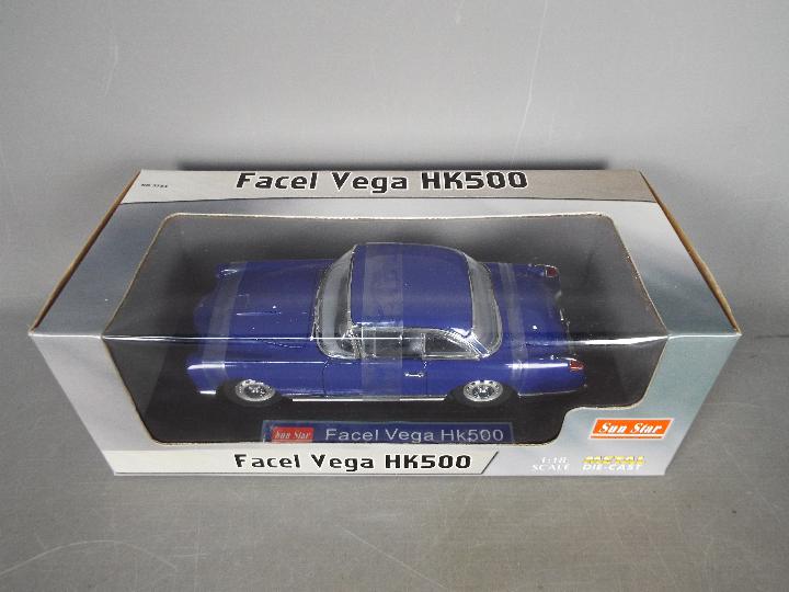 Sun Star - A boxed 1:18 scale Facel Vega HK500 by Sun Star.