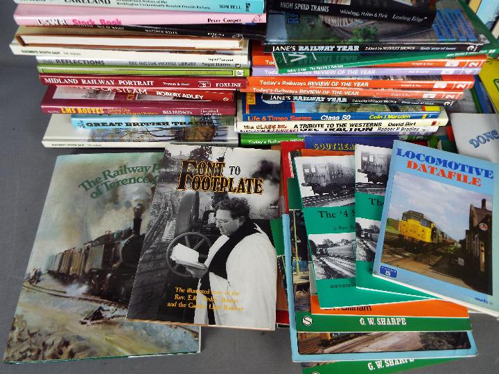 Approximately 60 hardback books and magazines relating to trains and railways contained in three - Image 5 of 5