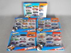 Hot Wheels - 5 unopened 10 packs of Hot Wheels cars including #54886 BMW 2002, #54886 Ford Mustang,